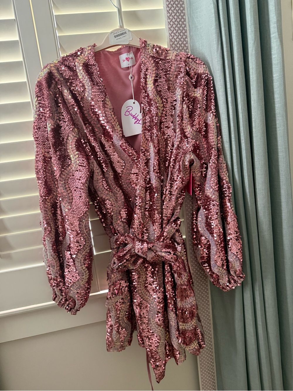 Buddy Love Mauve Sequin Adeline Dress - Pink Sequins